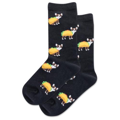 HOT SOX - Taco Terrier Crew Socks | Kids' - Knock Your Socks Off