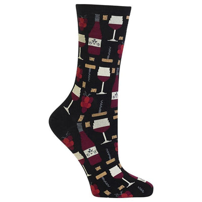 HOT SOX - Wine Crew Socks | Women's - Knock Your Socks Off