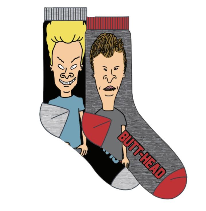 HYP - Beavis and Butt-Head 2-pack Crew Socks | Men's - Knock Your Socks Off