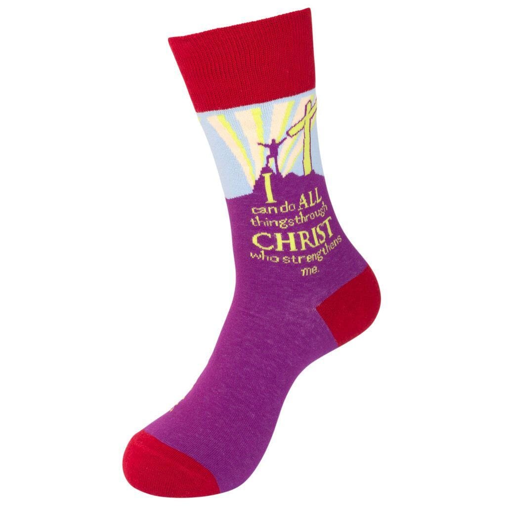I Can Do All Things Through Christ Crew Socks | Unisex - Knock Your Socks Off