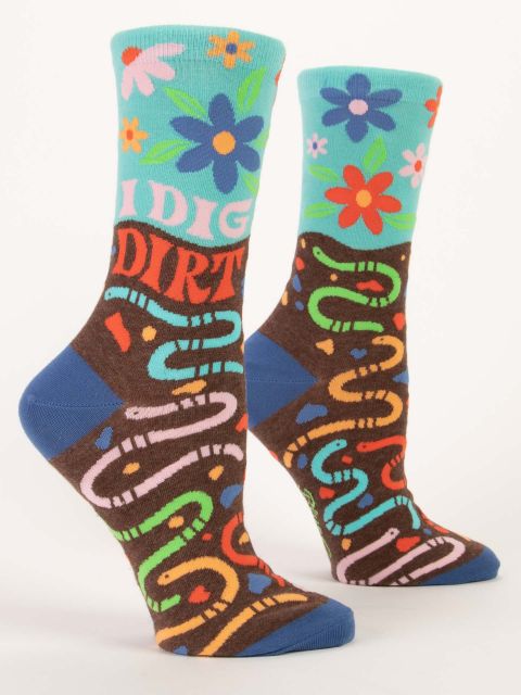 I Dig Dirt Crew Socks | Women&