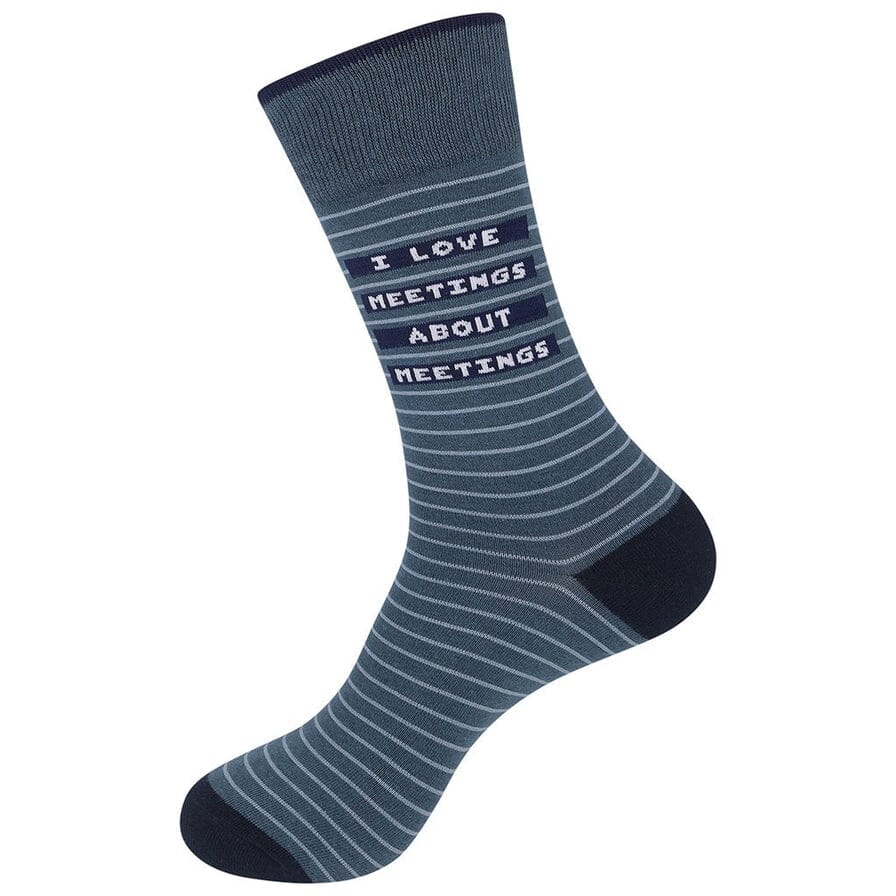 I Love Meetings About Meetings Crew Socks | Unisex - Knock Your Socks Off