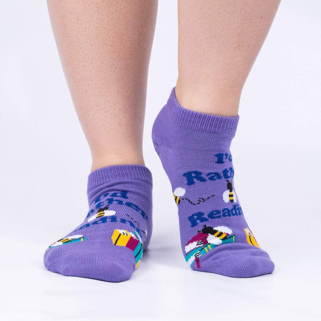 I'd Rather Bee Reading Ankle Socks | Women's - Knock Your Socks Off