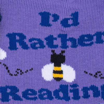 I'd Rather Bee Reading Ankle Socks | Women's - Knock Your Socks Off