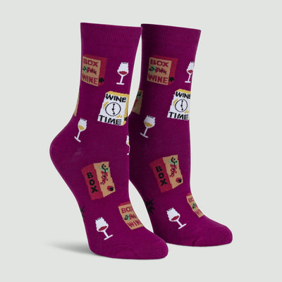 It's Wine Time Crew Socks | Women's - Knock Your Socks Off