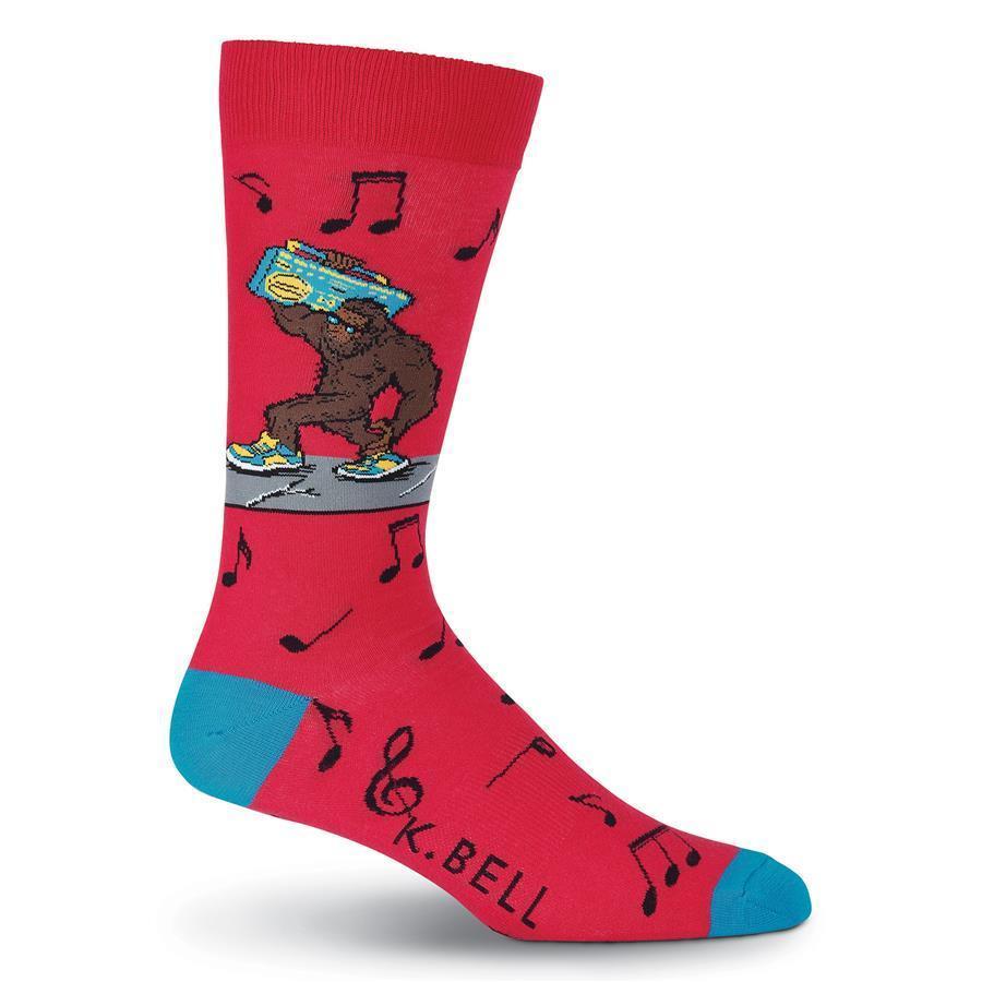 K.Bell - Bigfoot Boombox Crew Socks | Men's - Knock Your Socks Off