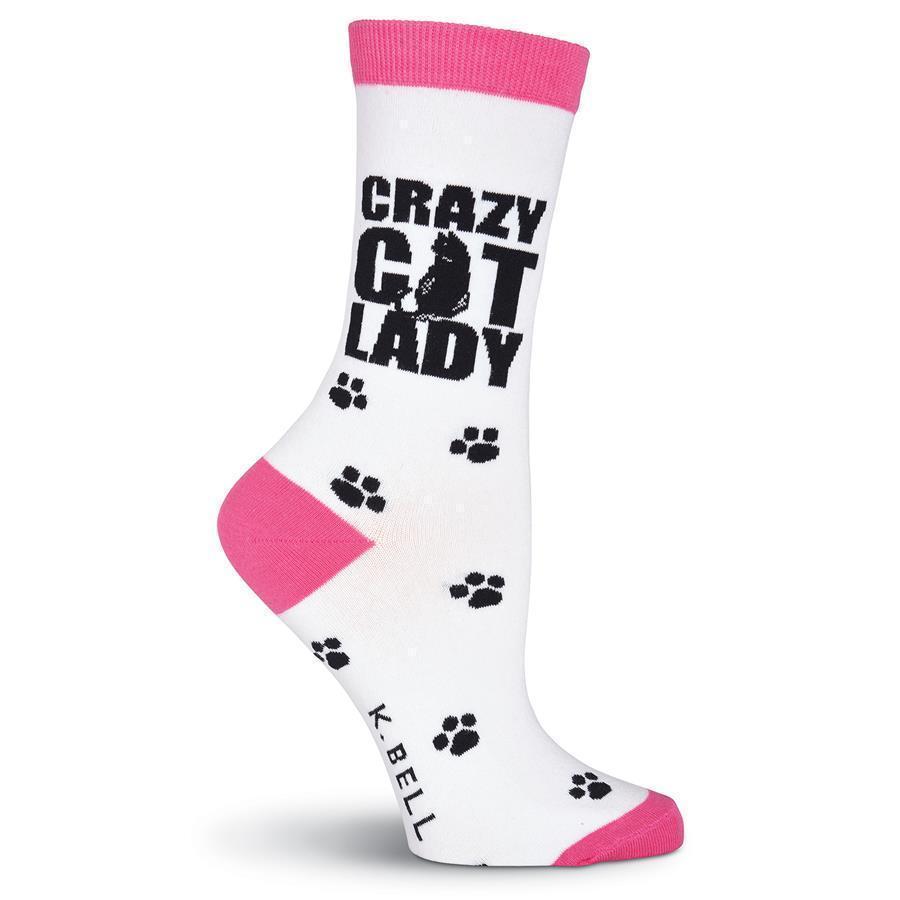 K.Bell - Crazy Cat Lady Crew Socks | Women's - Knock Your Socks Off