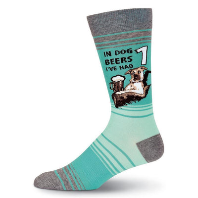 K.Bell - Dog Beers Crew Socks | Men's - Knock Your Socks Off