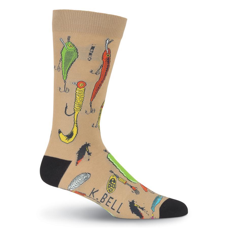 K.Bell - Fishing Lures Crew Socks | Men's - Knock Your Socks Off