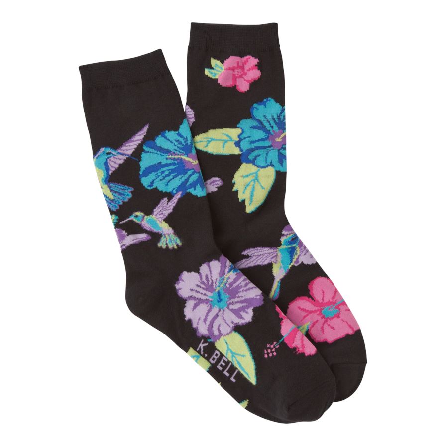 K.Bell - Hummingbirds Crew Socks | Women's - Knock Your Socks Off