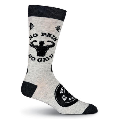 K.Bell - No Pain No Gain Crew Socks | Men's - Knock Your Socks Off