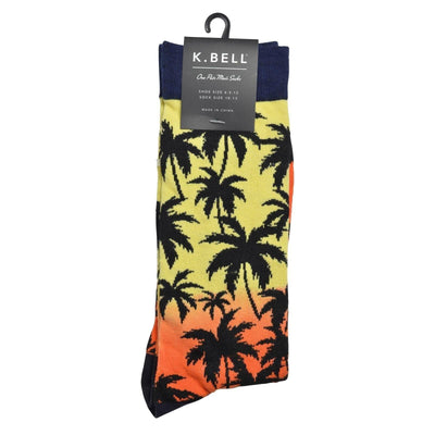 K.Bell - Palm Crew Socks | Men's - Knock Your Socks Off