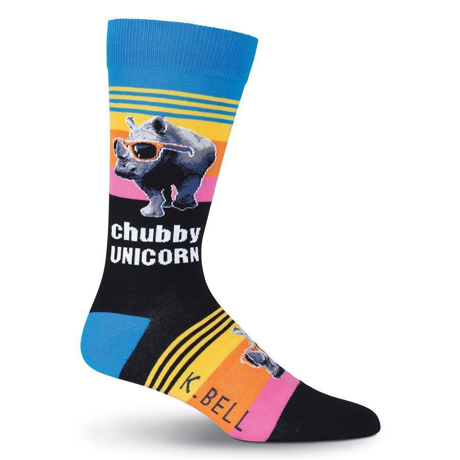 K.Bell - Rhino with Shades Crew Socks | Men's - Knock Your Socks Off