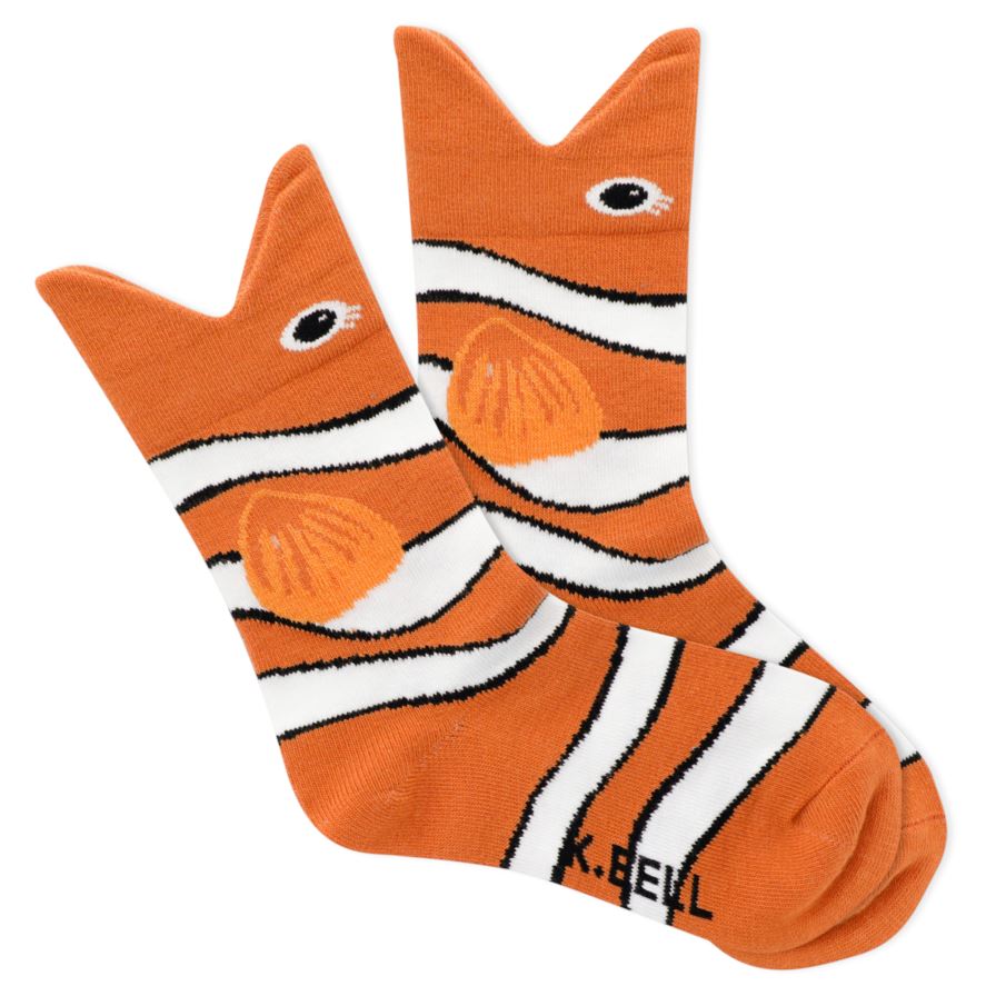 K.Bell - Wide Mouth Clown Fish Crew Socks | Kids' - Knock Your Socks Off