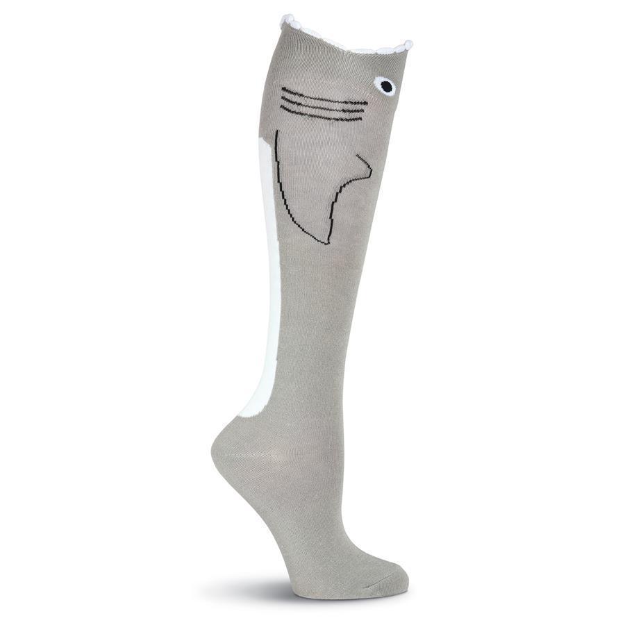 K.Bell - Wide Mouth Shark Knee High Socks | Women's - Knock Your Socks Off