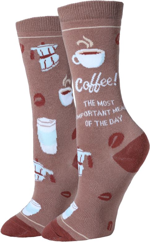Ladies Coffee! Crew Socks | Women's - Knock Your Socks Off