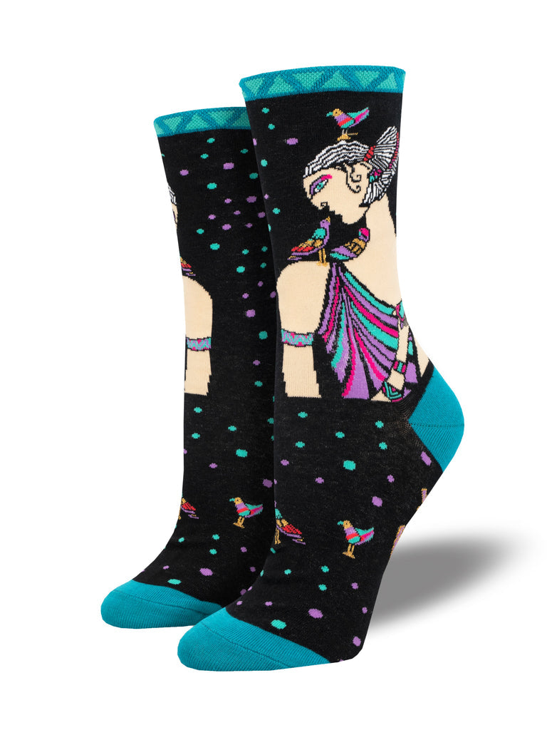 Laurel Burch Alka Crew Socks | Women's - Knock Your Socks Off
