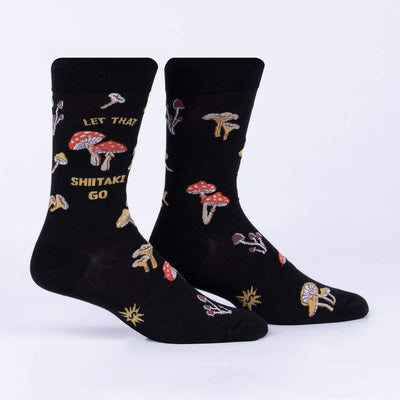 Let that Shiitake Go Crew Socks | Men's - Knock Your Socks Off