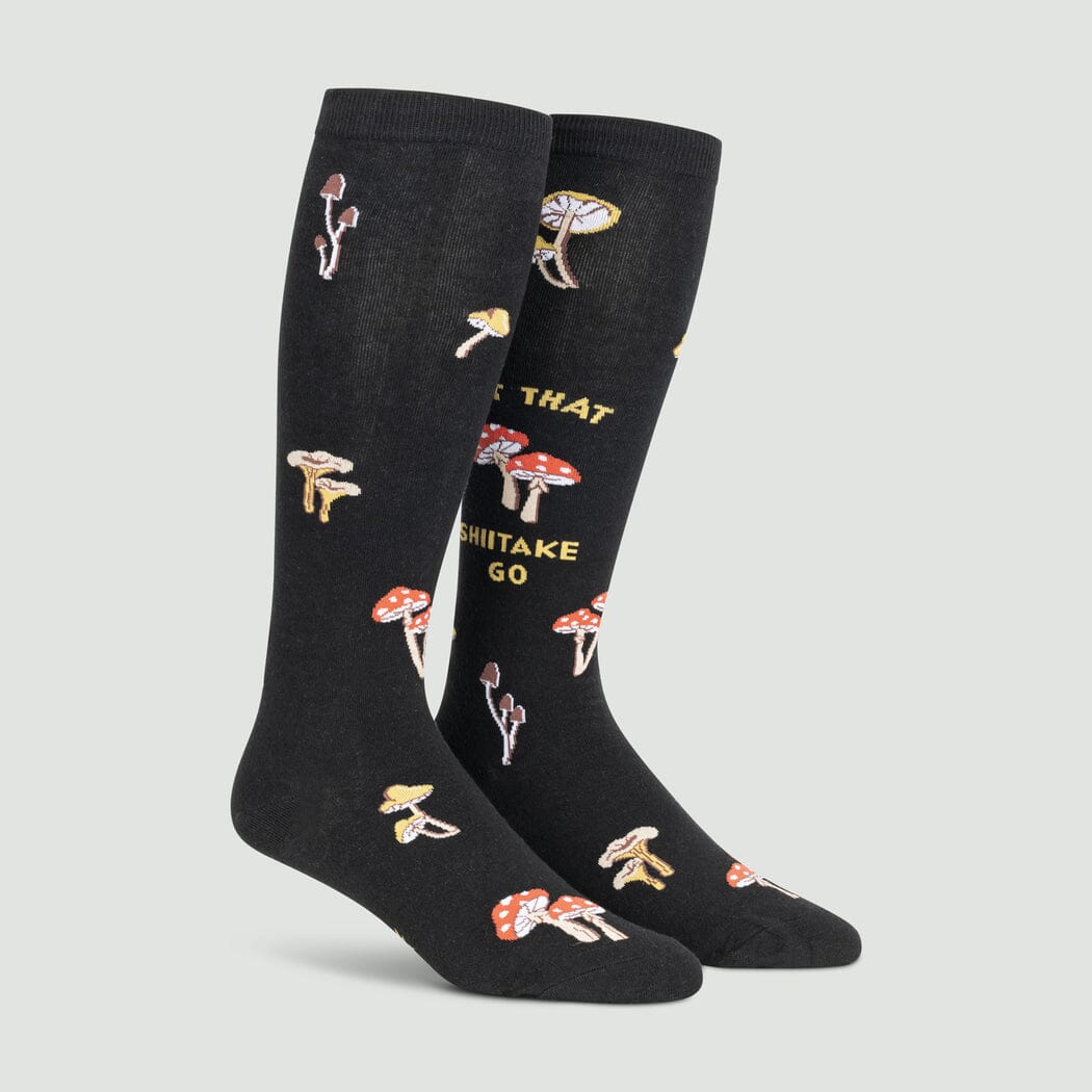 Let That Shiitake Go Stretch-It Knee High Socks | Women's - Knock Your Socks Off