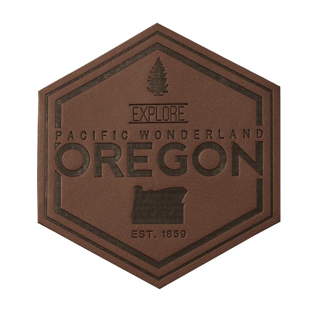 Little Bay Root - Explore Pacific Wonderland Oregon Leather Patch - Knock Your Socks Off
