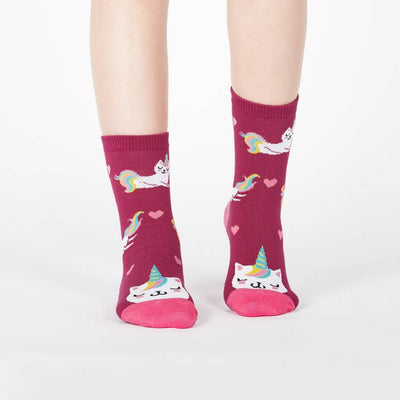 Look At Me Meow Junior Crew Socks 3-Pack | Kids' - Knock Your Socks Off