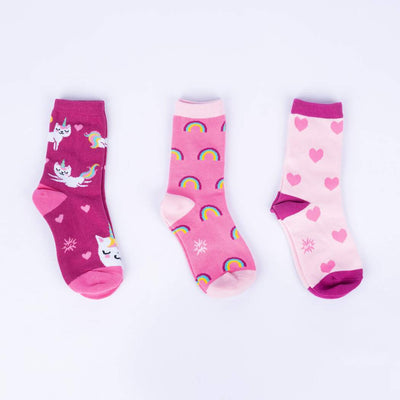 Look At Me Meow Junior Crew Socks 3-Pack | Kids' - Knock Your Socks Off