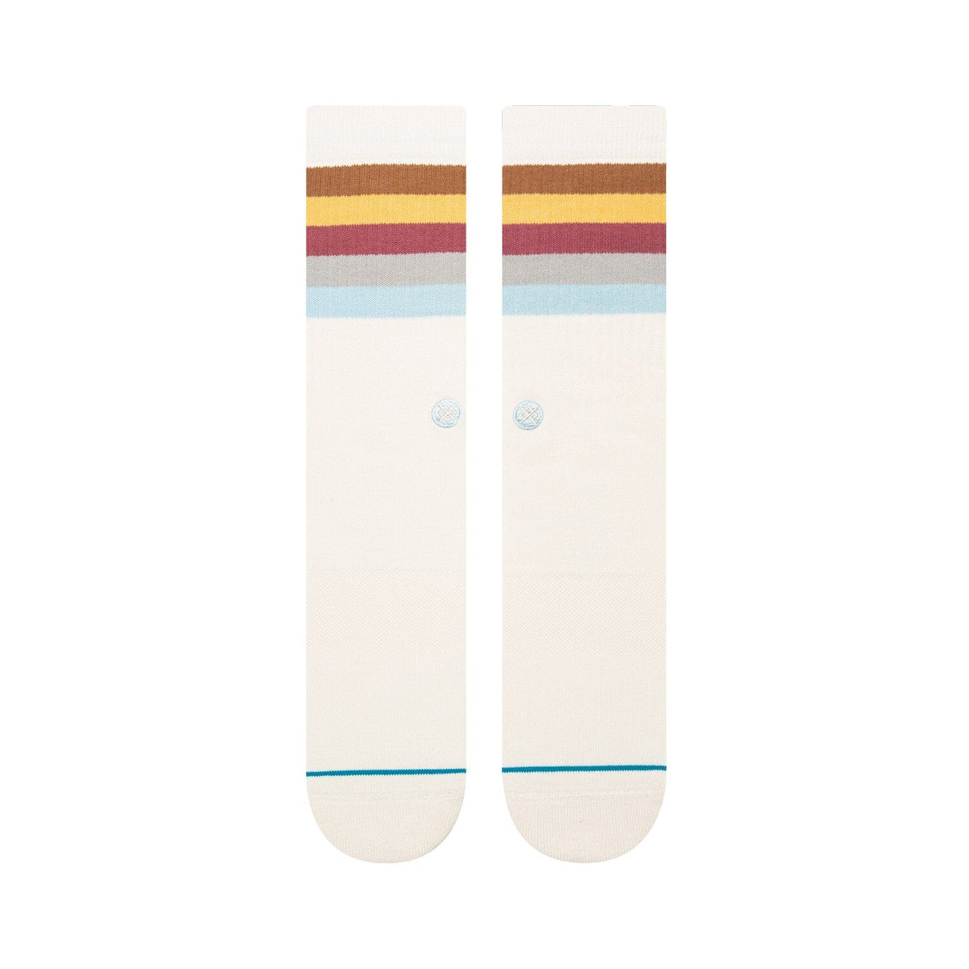 Maliboo Vintage White Crew Socks | Men's - Knock Your Socks Off