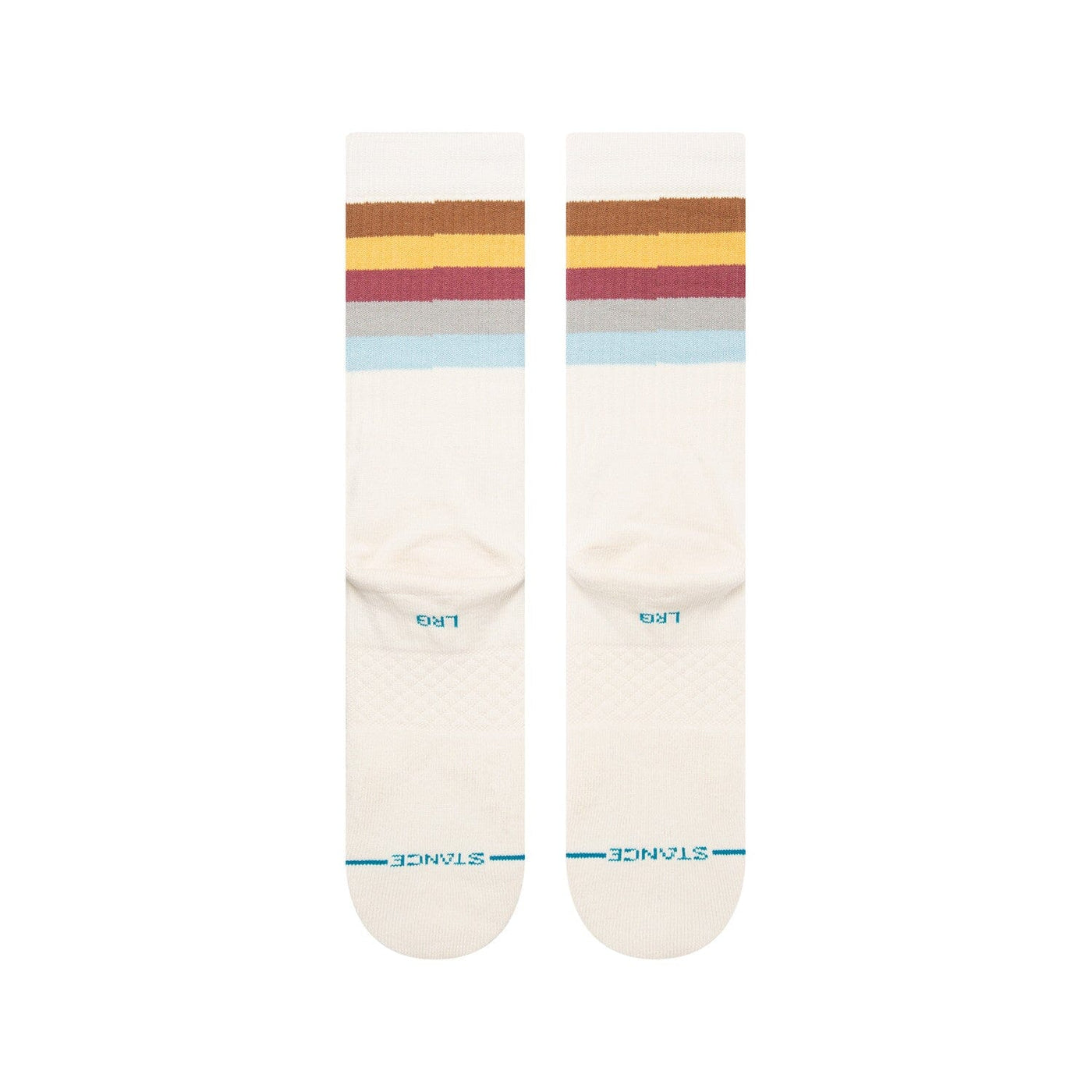 Maliboo Vintage White Crew Socks | Men's - Knock Your Socks Off