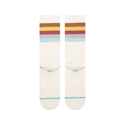 Maliboo Vintage White Crew Socks | Men's - Knock Your Socks Off