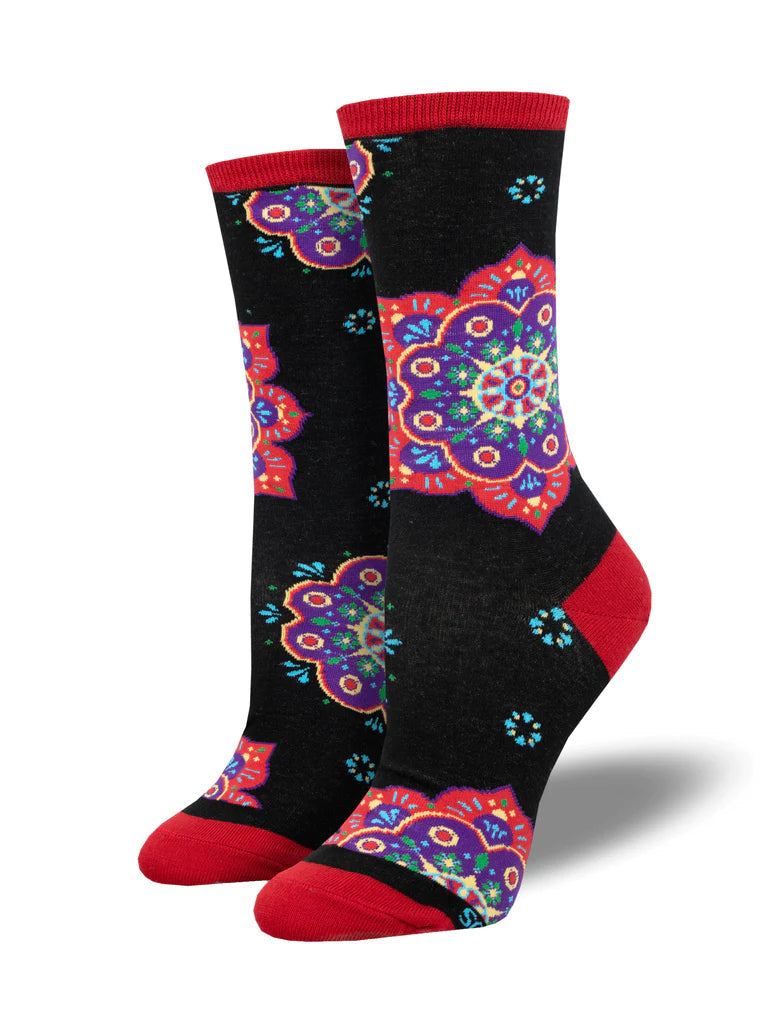 Mandala Crew Socks | Women's - Knock Your Socks Off