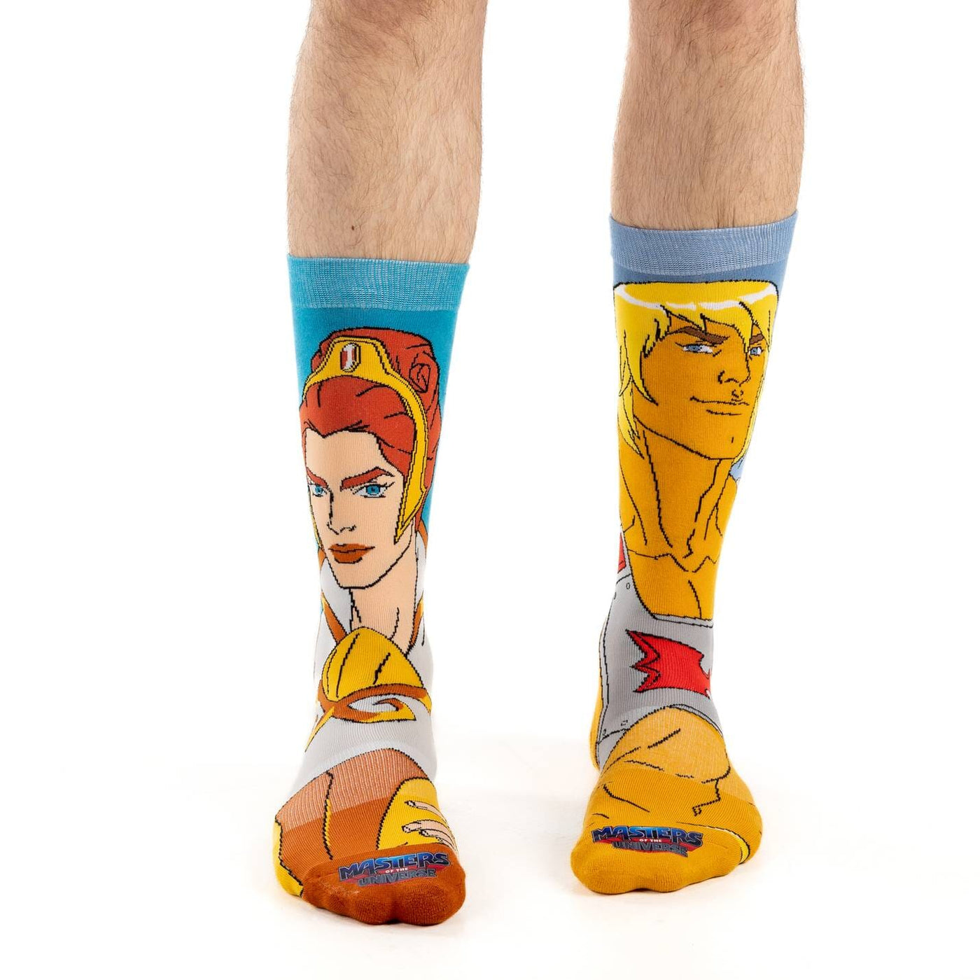 Masters of the Universe, He-Man and Teela Crew Socks | Men's - Knock Your Socks Off