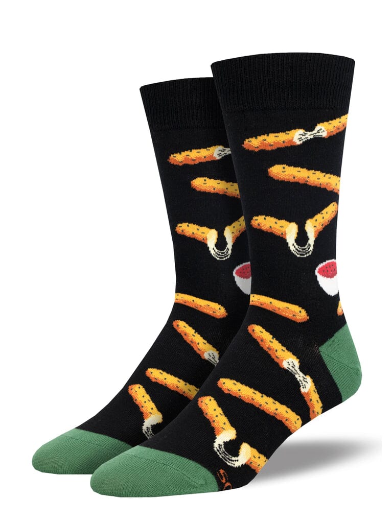 "Mozerella Sticks" Crew Socks | Men's - Knock Your Socks Off