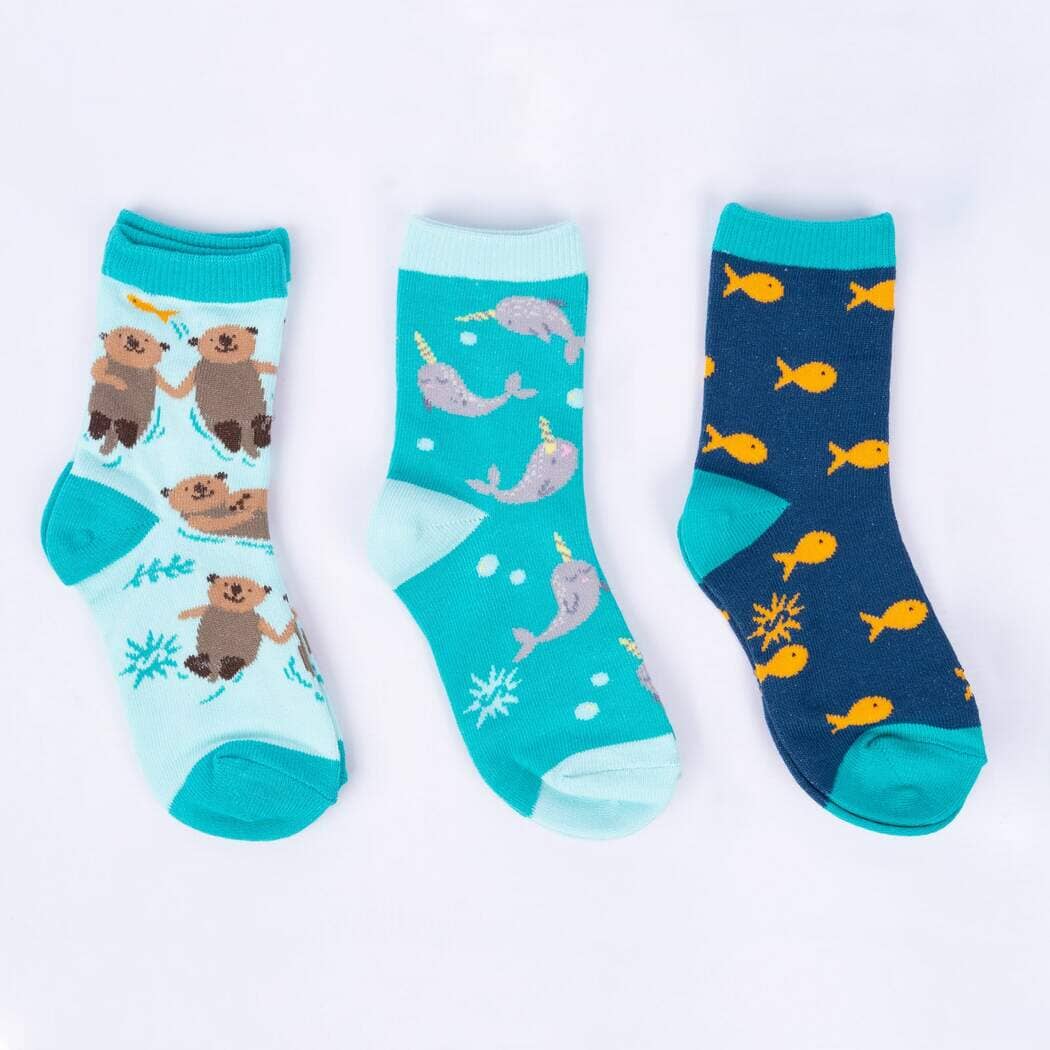 My Otter Half Youth Crew Socks 3-Pack | Kids' - Knock Your Socks Off