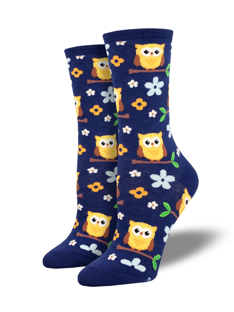 "Night Owl" Crew Socks | Women's - Knock Your Socks Off