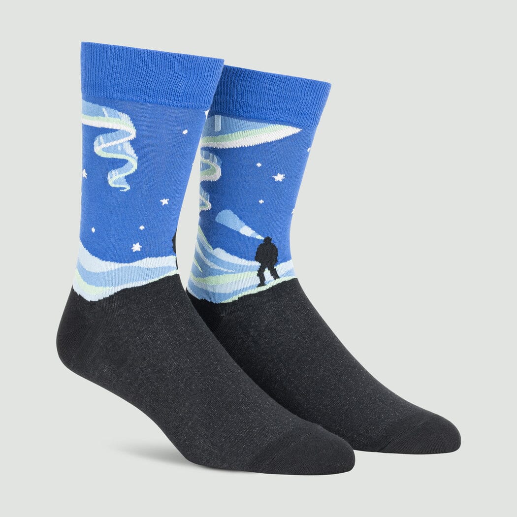 Northern Lights Crew Socks | Men's - Knock Your Socks Off