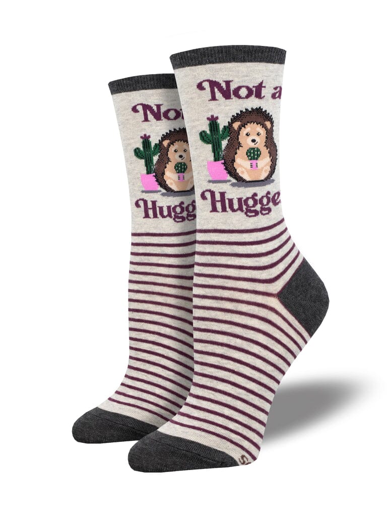 "Not A Hugger" Crew Socks | Women's - Knock Your Socks Off