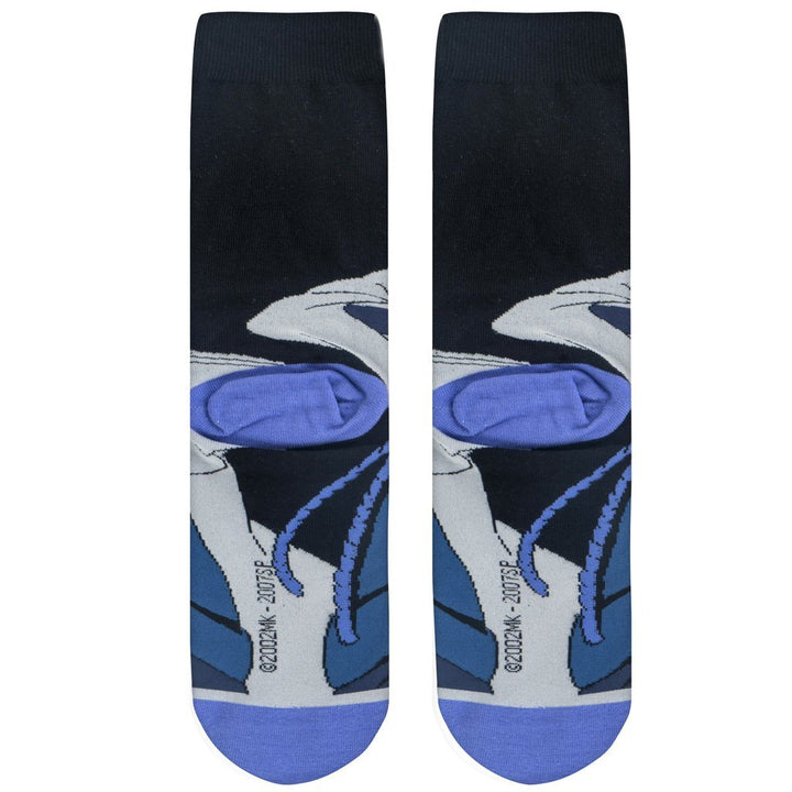 Bottom-sole view of the pair showing the lower design and copyright text near the toe