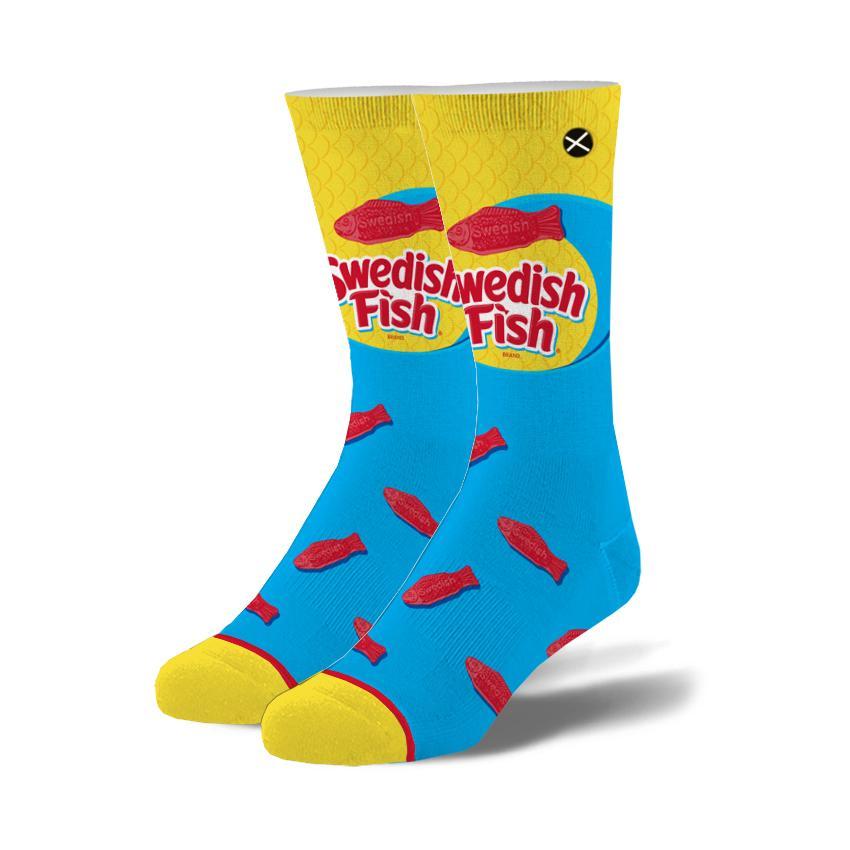 ODD SOX - Swedish Fish Crew Socks | Men's - Knock Your Socks Off