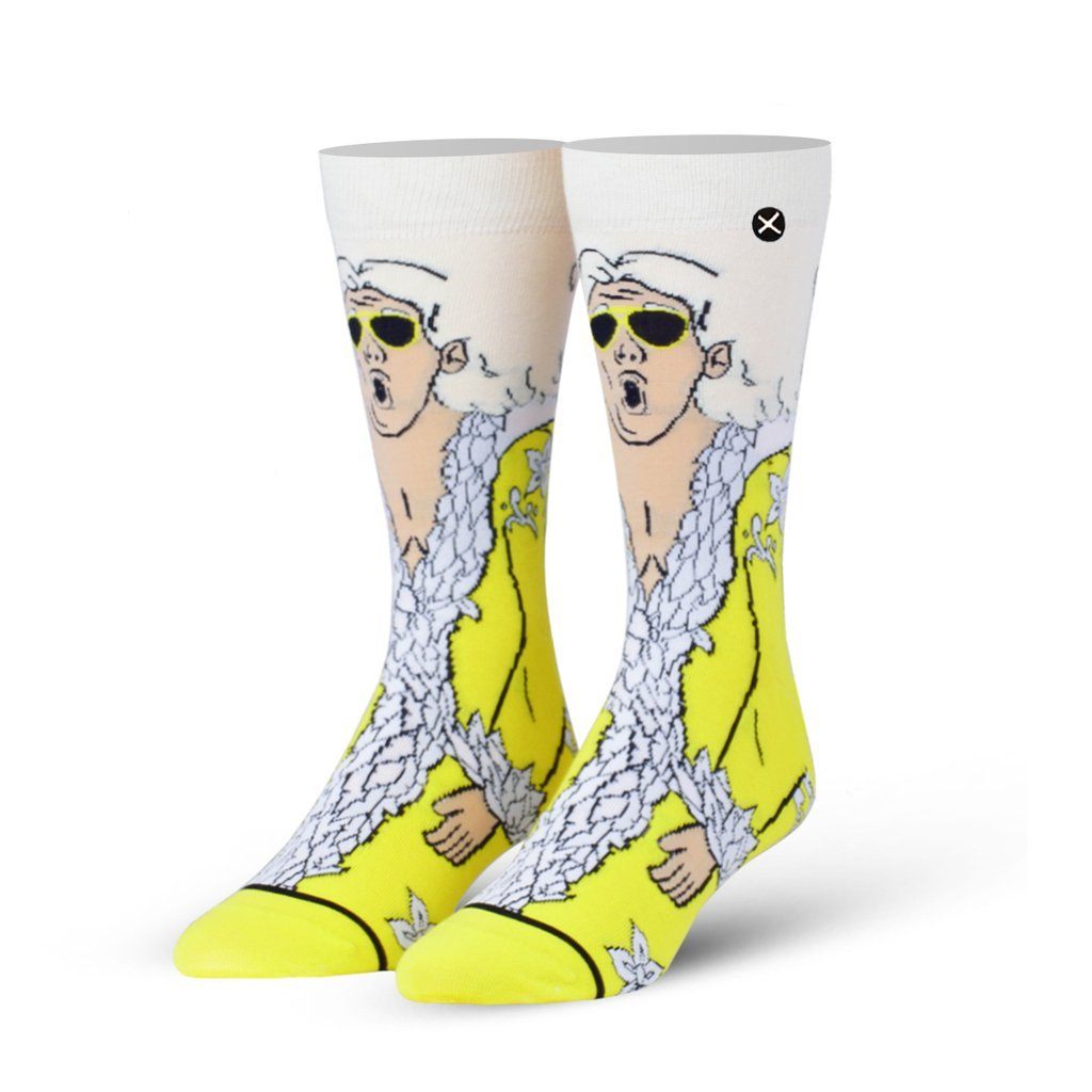 ODD SOX - The Nature Boy Gold Flair Crew Socks | Men's - Knock Your Socks Off