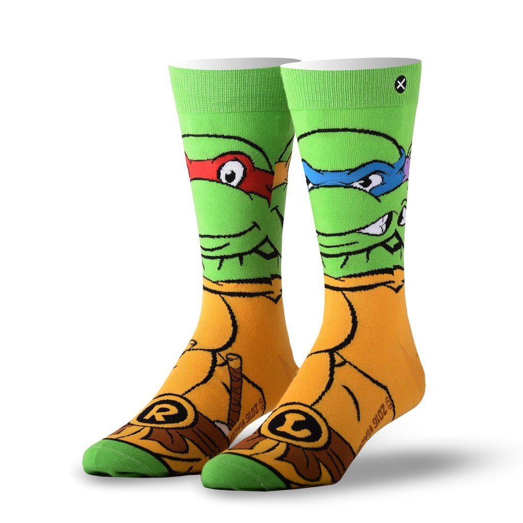ODD SOX - TMNT: Retro Turtles Crew Socks | Men's - Knock Your Socks Off