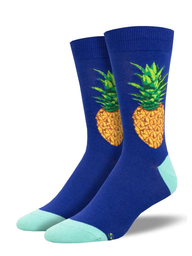 One Pineapple Crew Socks | Men's - Knock Your Socks Off