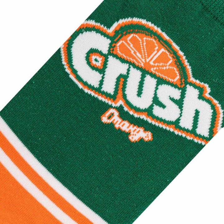 Orange Crush Half Stripe Crew Socks | Men&