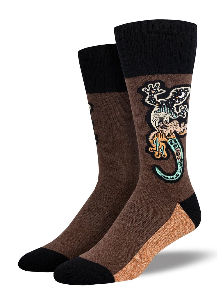 Outlands AtomicChild "Sedona Salamander" Crew Socks | Men's - Knock Your Socks Off