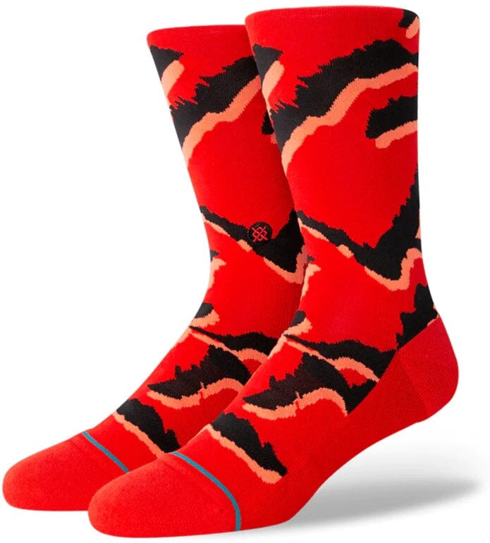 Pelter Red Crew Socks | Men's - Knock Your Socks Off