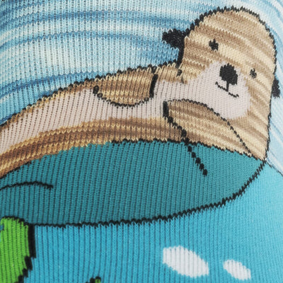 Plays Well With Otters Crew Socks | Men's - Knock Your Socks Off