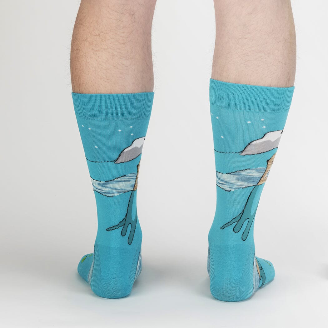 Plays Well With Otters Crew Socks | Men's - Knock Your Socks Off