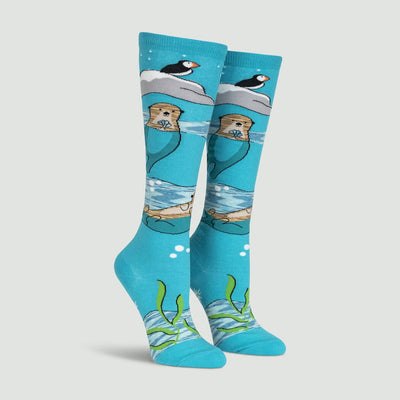 Plays Well With Otters Knee High Socks | Women's - Knock Your Socks Off