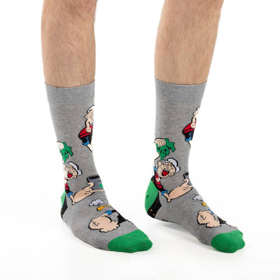 Popeye, Flexing Crew Socks | Men's - Knock Your Socks Off