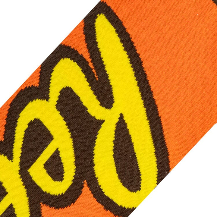 Close-up of the yellow and brown Reese&