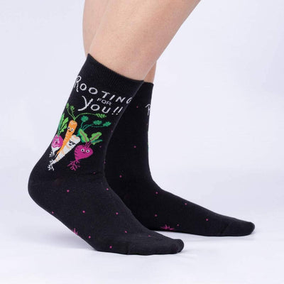 Rooting for You Crew Socks | Women's - Knock Your Socks Off